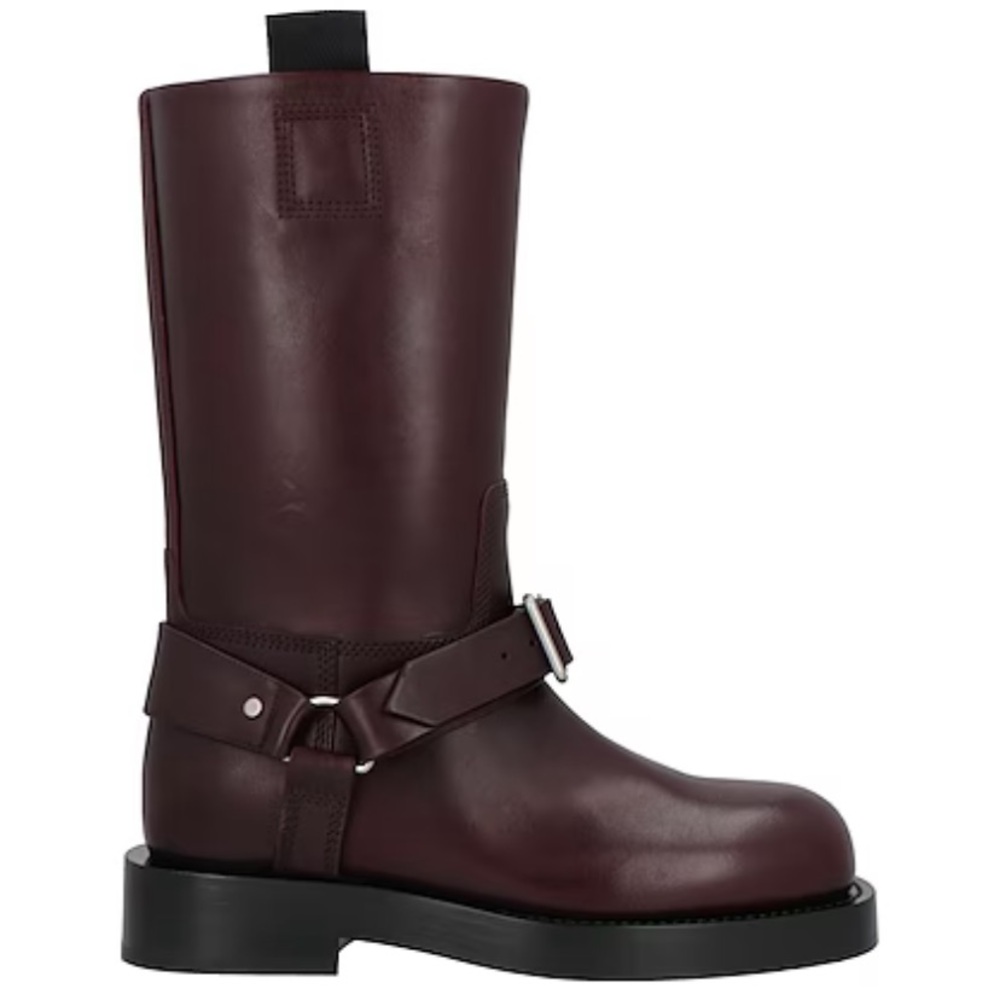 Burberry Aubergine Saddle Boot